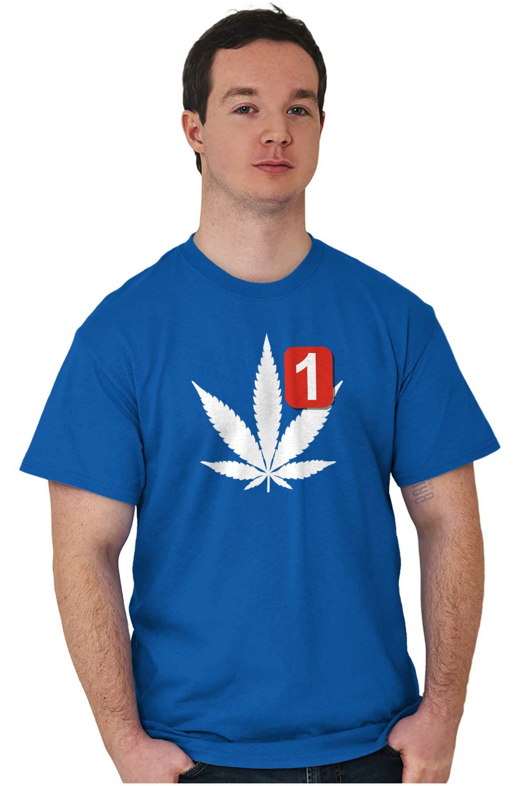 Stoner Notification Funny Marijuana 420 Weed Womens or Mens Crewneck T Shirt Tee