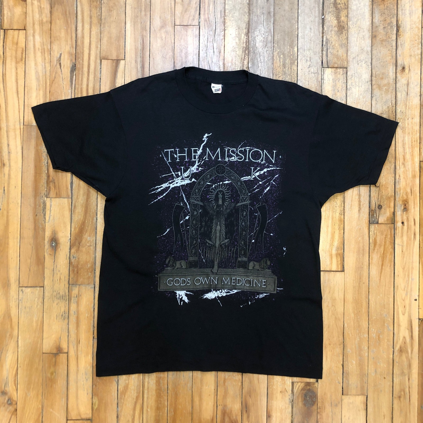 1987 The Mission U.K. « God&rsquo;s Own Medicine » Vintage Single Stitch Made In USA Gra