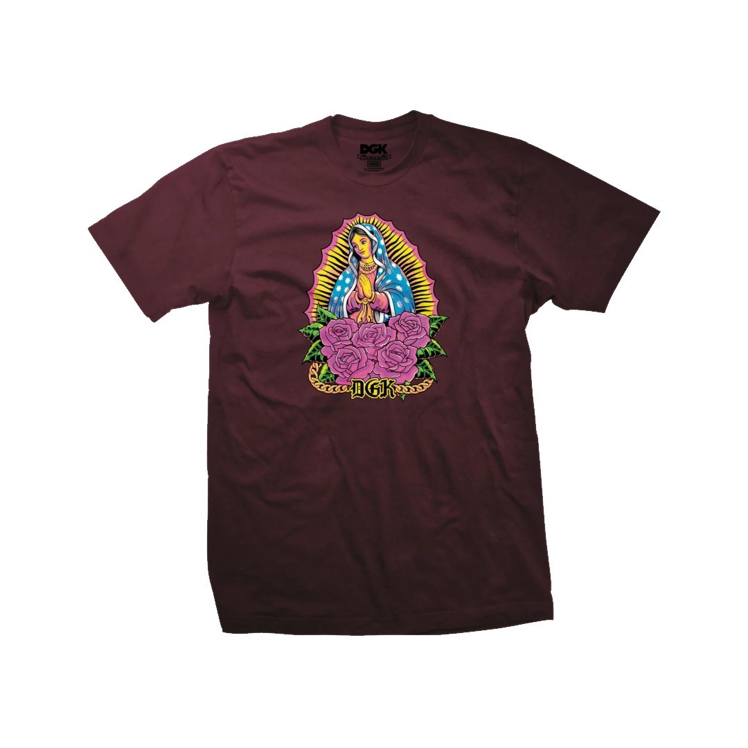 DGK Dirty Ghetto Kids « Day-Glo » Short Sleeve Tee (Burgundy) T-Shirt