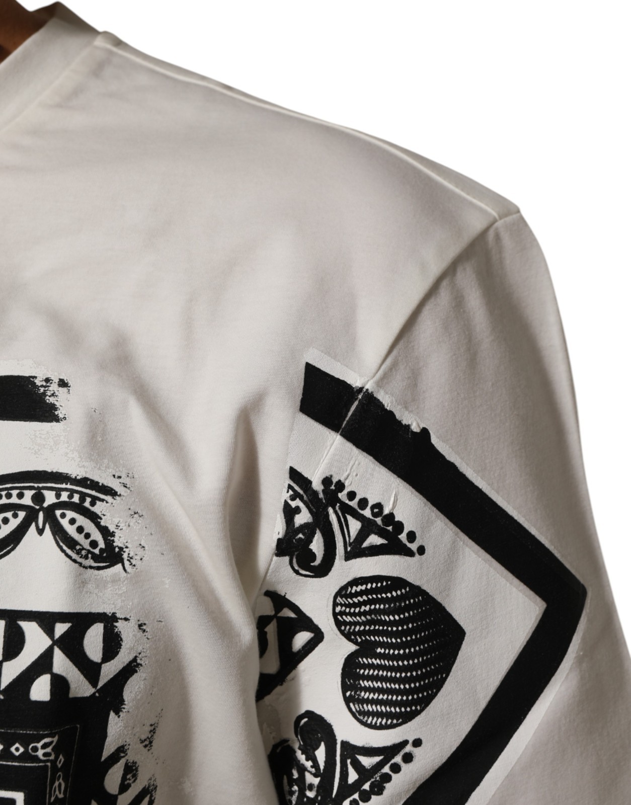 DOLCE & GABBANA T-shirt White Cotton Logo Bandana Print Men IT52/US42/XL 900usd