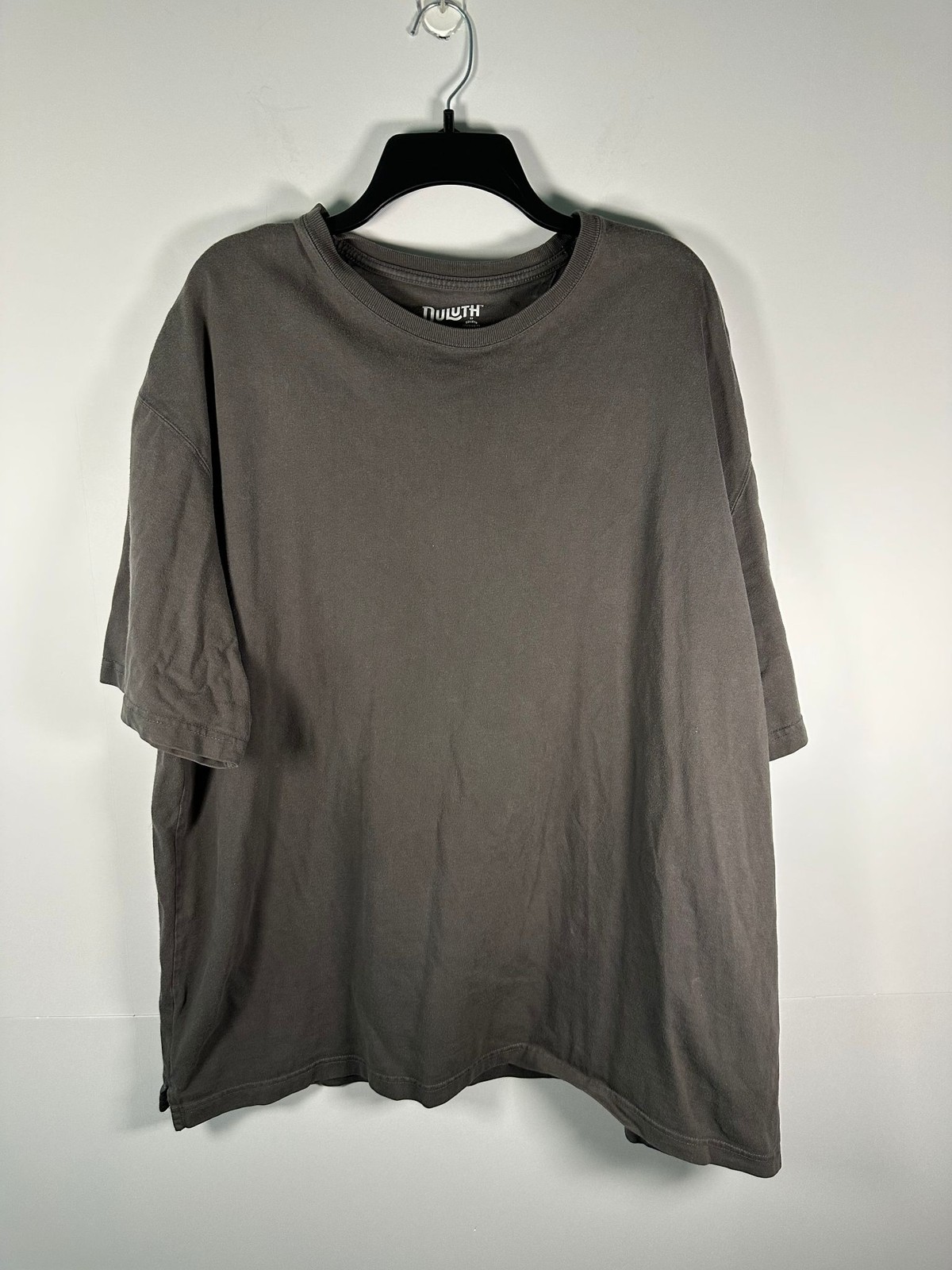 Duluth Trading Co Shirt Mens XL Relaxed Fit Longtail 100% Cotton Gray Crewneck