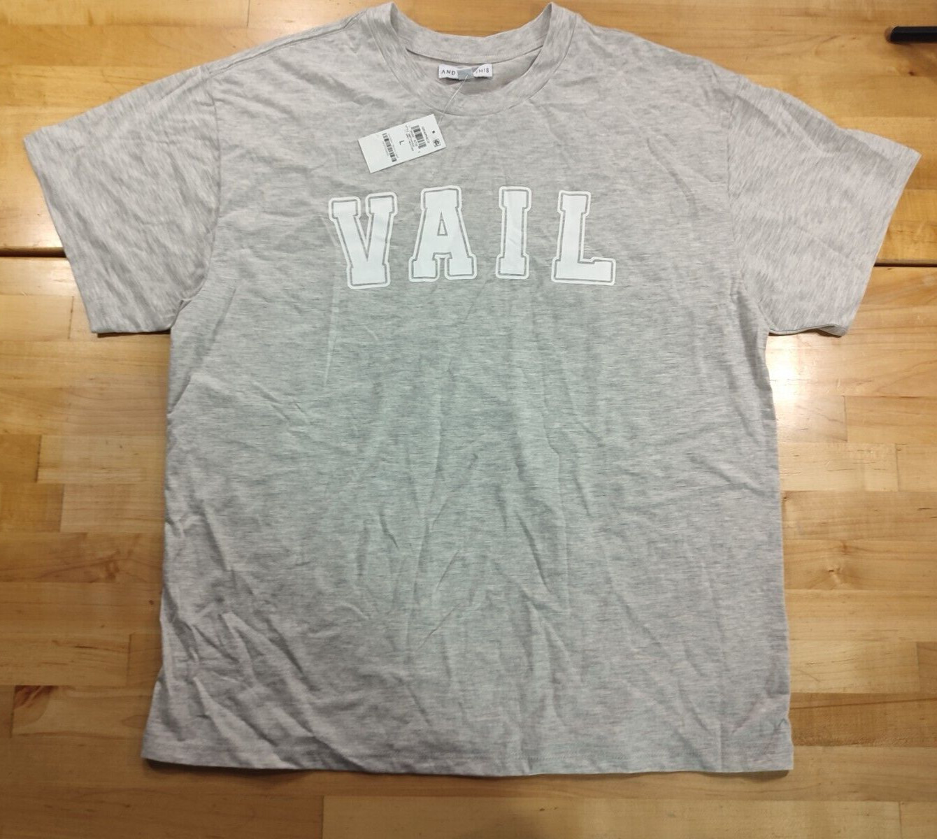 Men&rsquo;s And Now This Short Sleeve T-Shirt Cotton Blend Heathered Gray Large