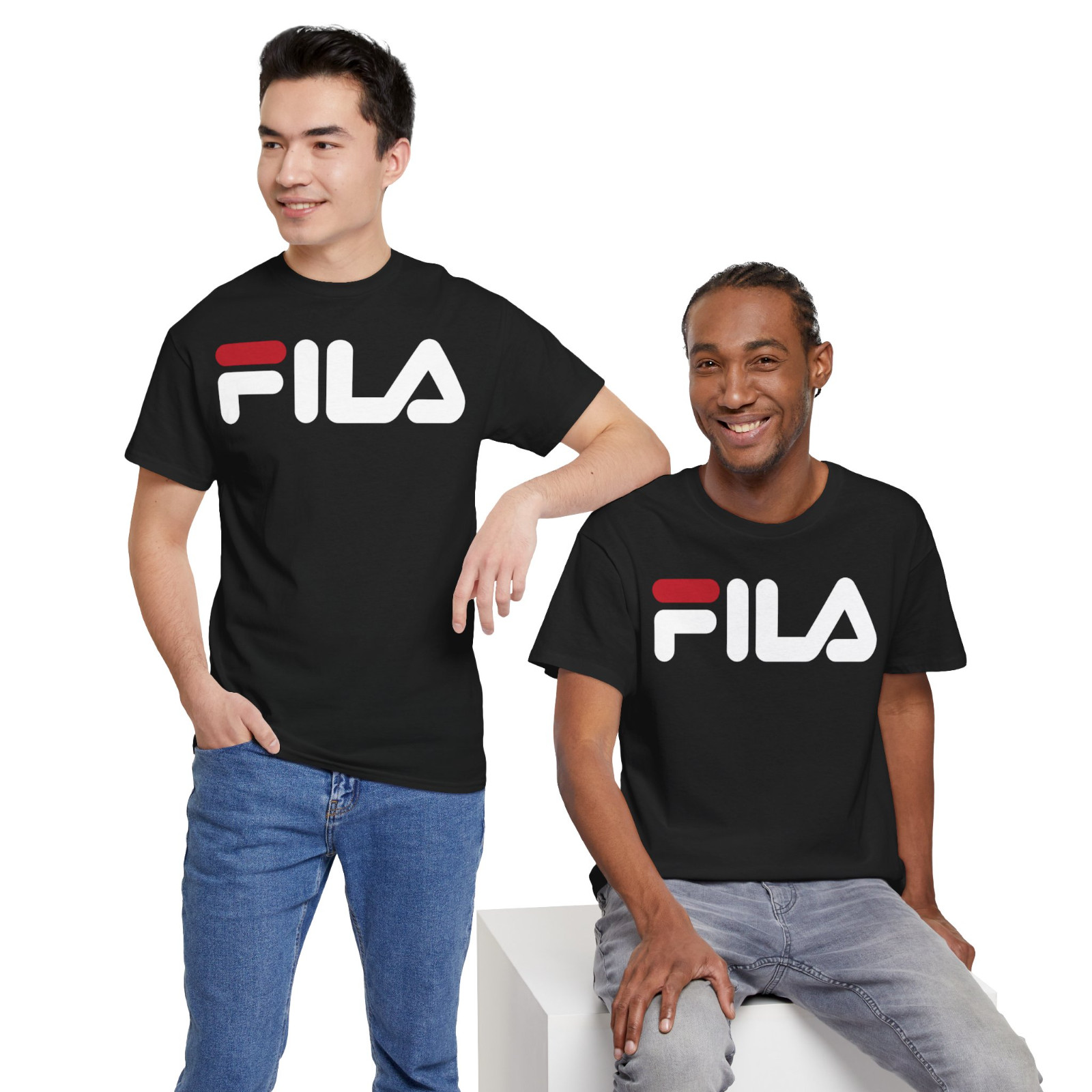 New Fila Sports Logo Men&rsquo;s T-Shirt American Size S-5XL T-Shirt