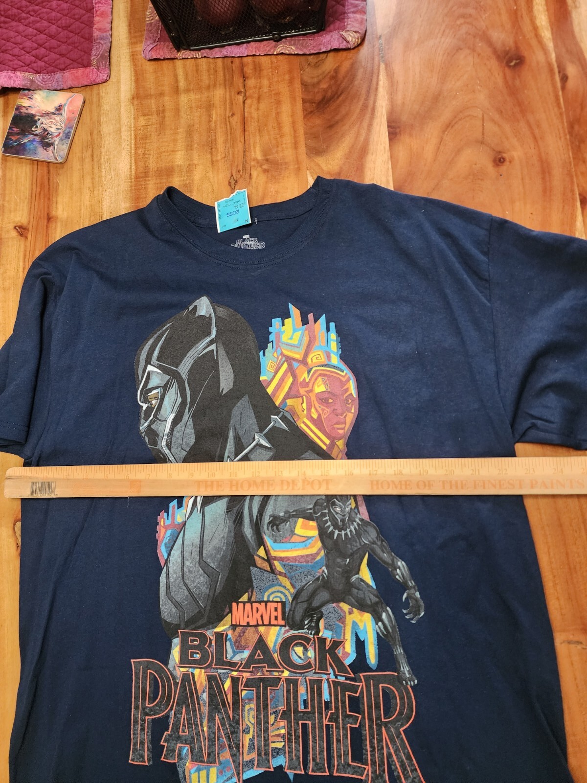 BLACK PANTHER Men&rsquo;s Marvel T-Shirt Sz XL Short Sleeve Graphic Tee Distressed