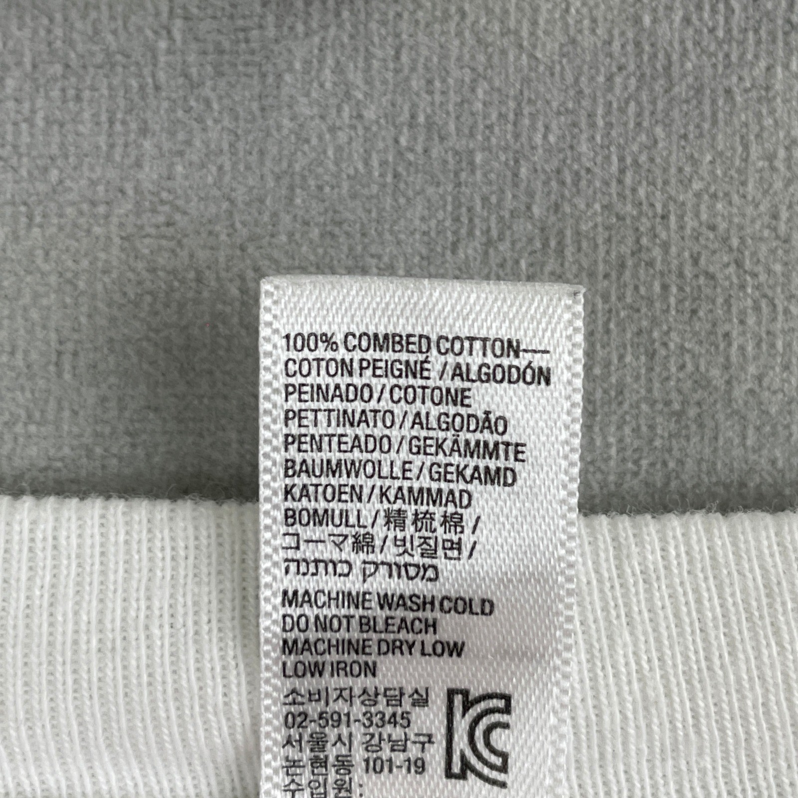 American Apparel White Crewneck T-Shirt Men Large 100% Combed Cotton Made in USA