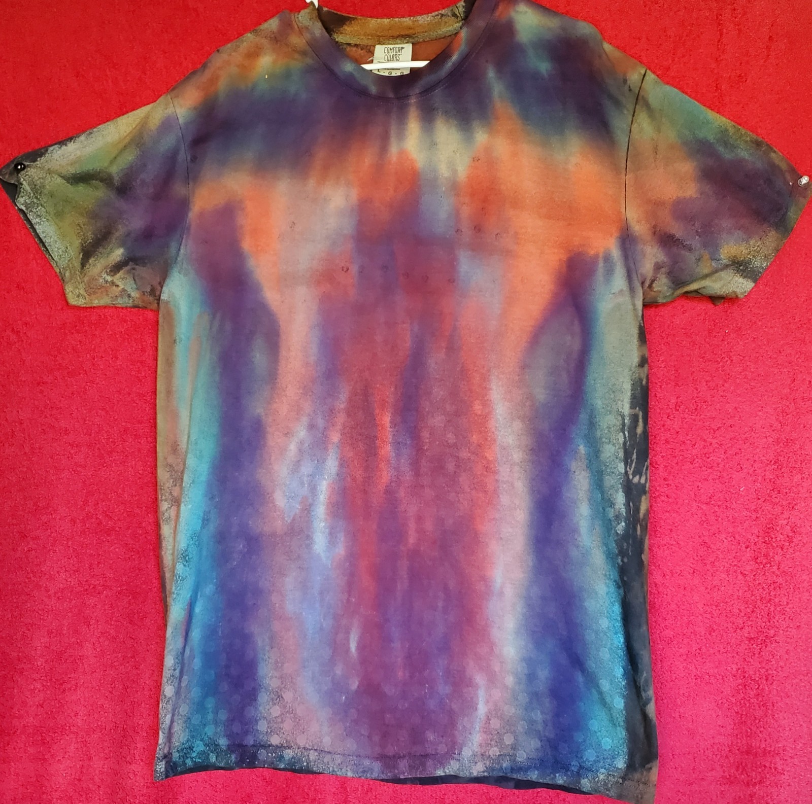 GILDAN SIZE LARGE 100% Cotton Tye Dyed Shirt Pre-washed WON&rsquo;T FADE VERY SOFT
