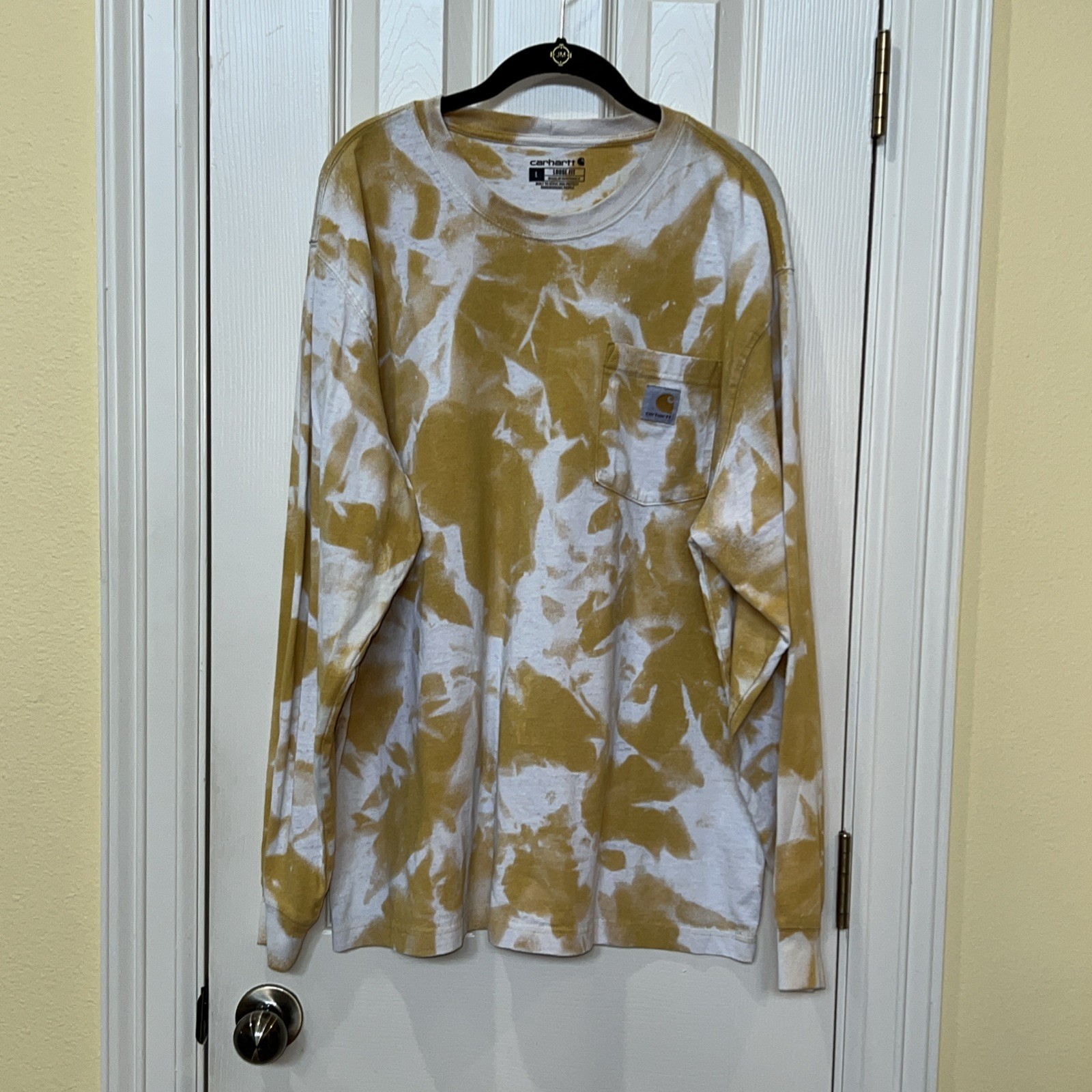 Carhartt Mens Camoflauge Tie Dye Shirt Sz L Loose Fit Leisure Grunge Skater
