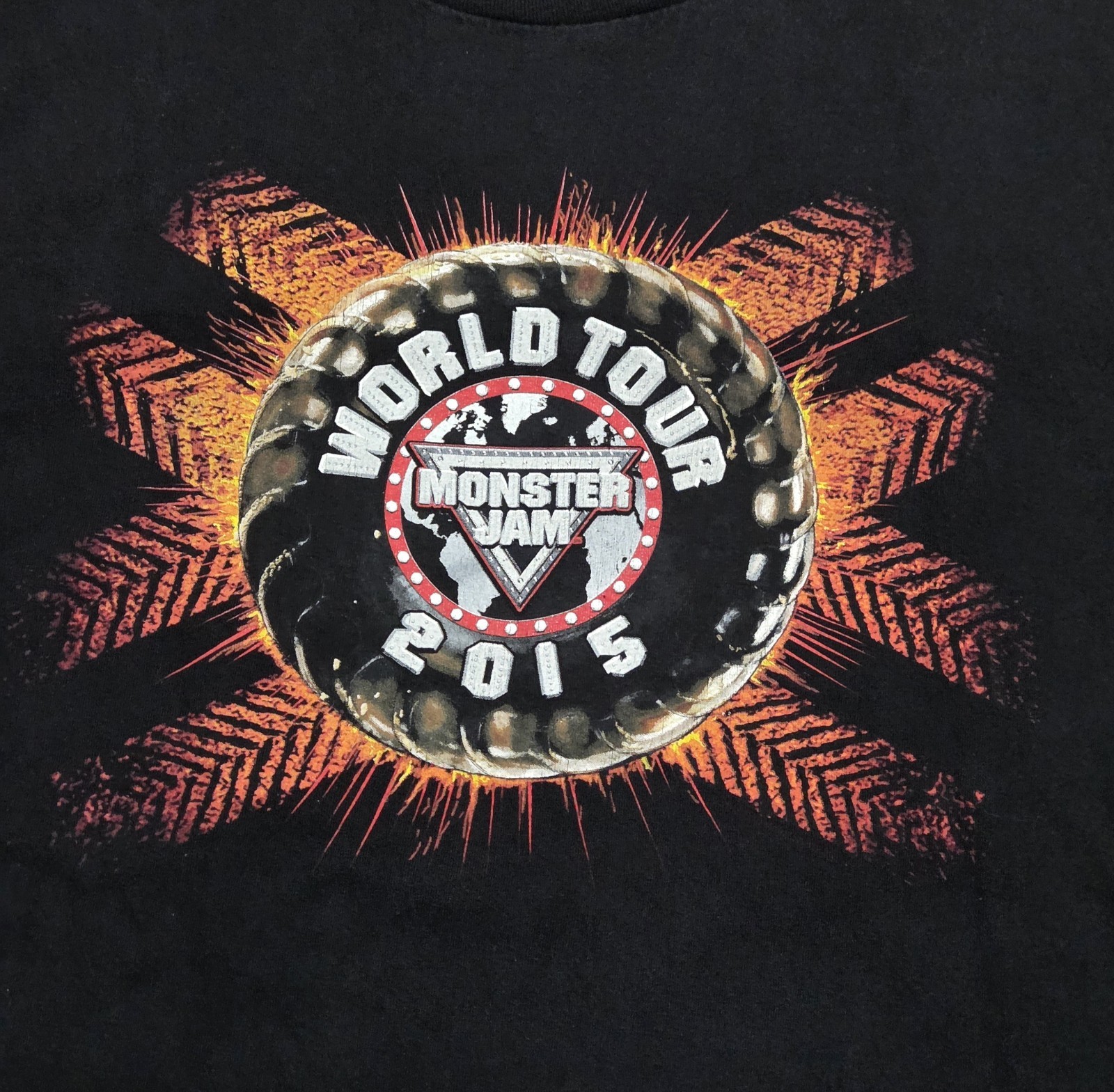 World Tour Monster Jam 2015 Alstyle Monster Trucks Size 2XL (205)