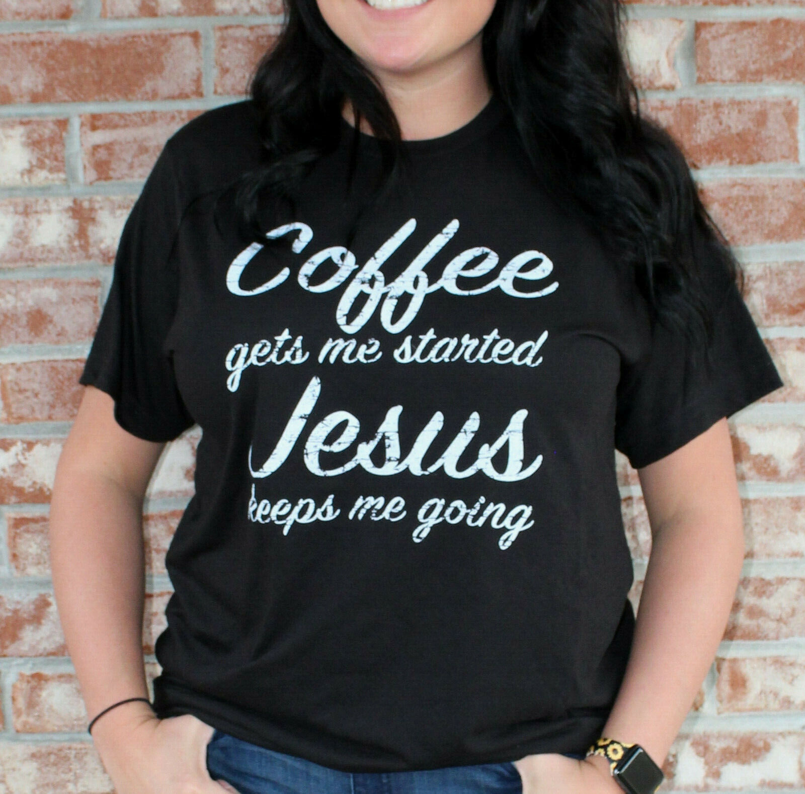 Coffee/Jesus Keeps me going T-Shirt 65% poly / 35% cotton Unisex