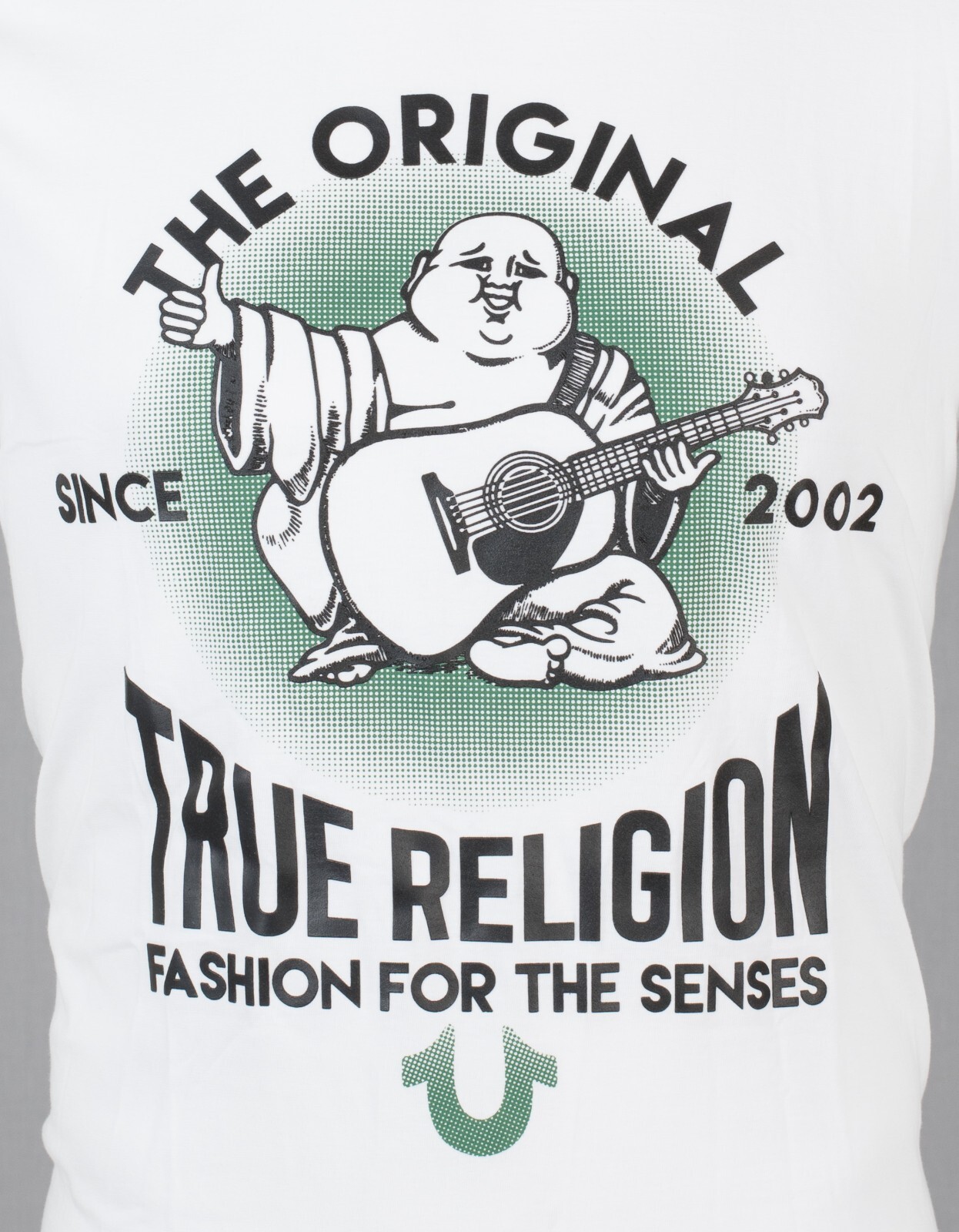 $69 TRUE RELIGION White REAL DEAL BUDDHA Short Sleeve Designer Graphic T-shirt