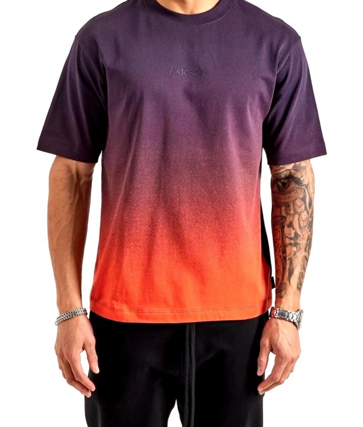 Nike Air Jordan 85 Mens Gradient T-Shirt Size Medium Off Noir Jumpman Skyline