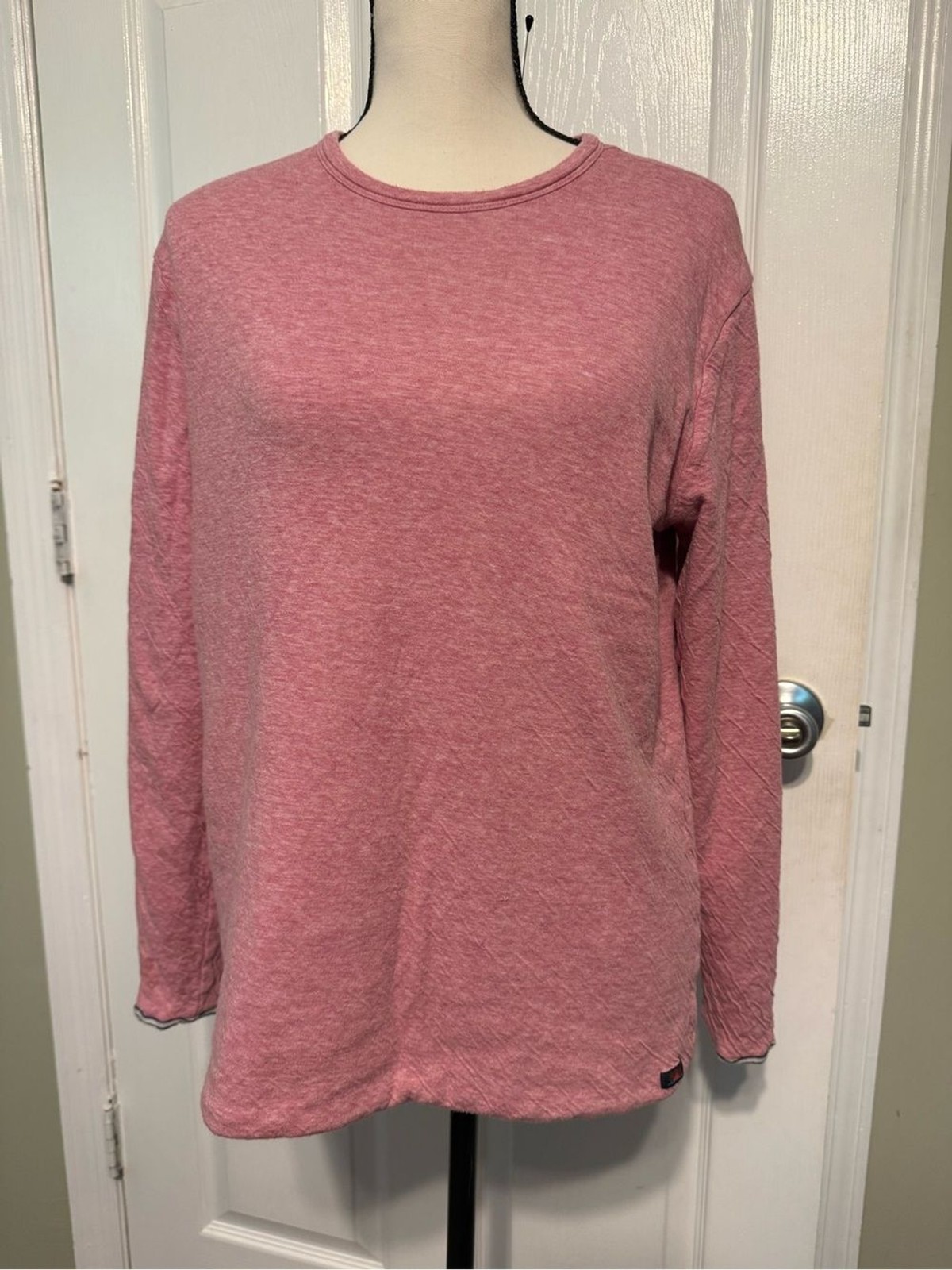 Faherty Cloud Blue Stripe and Pink Reversible top