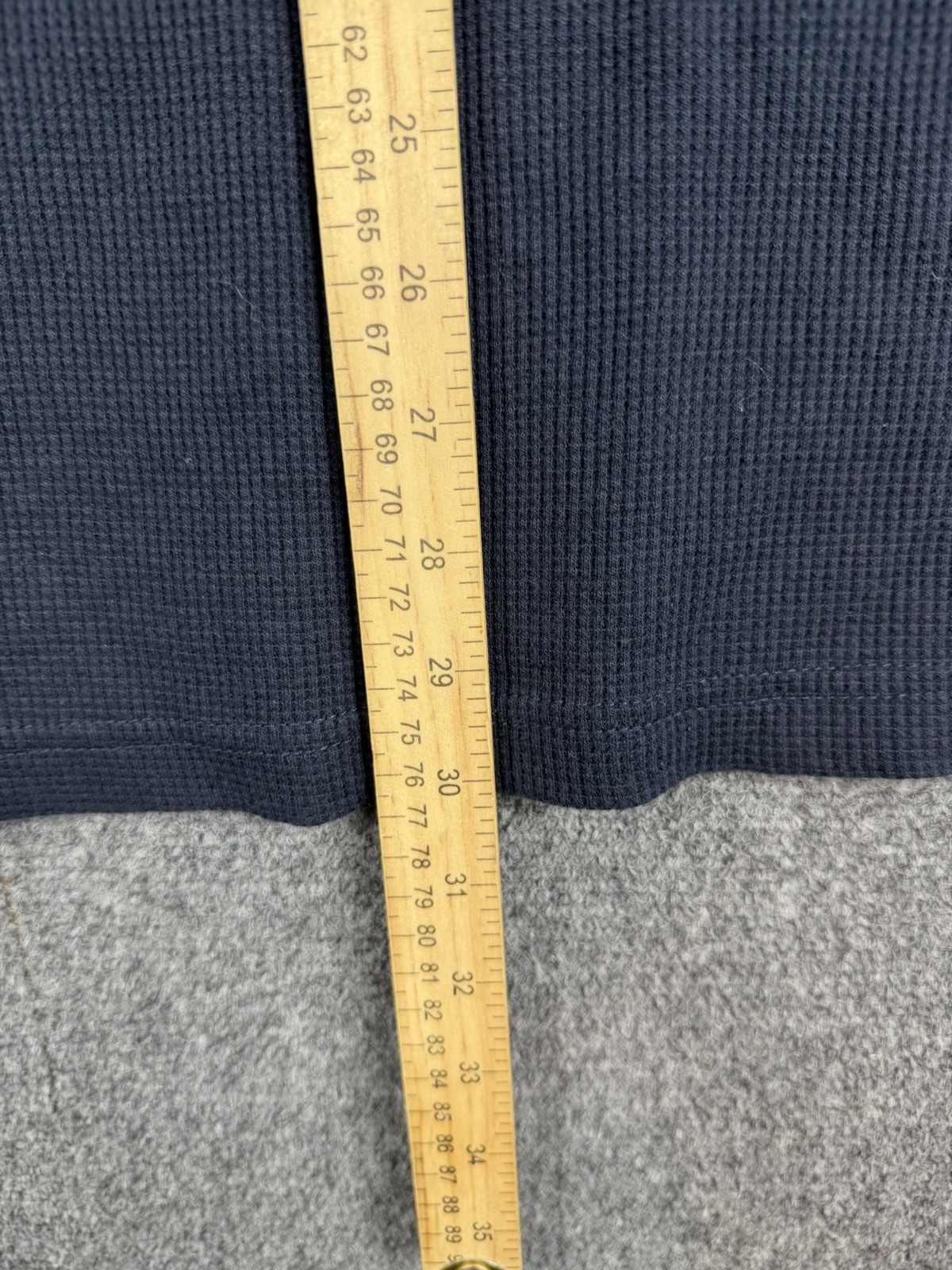 VTG Y2K Southpole Long Sleeve Thermal Shirt Waffle Knit Navy Blue Mens XL Skate