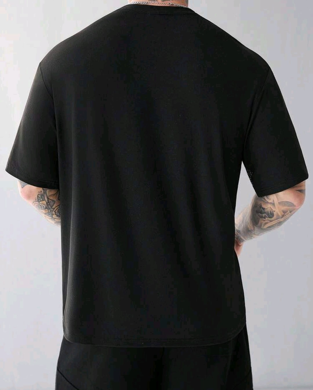 New Men Luxury Diamond Star Rhinestones Fashion Black T-Shirt High Quality