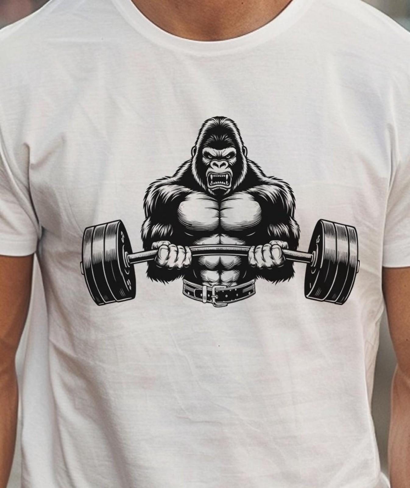 Gorilla Gym Weight Fitness Shirt Gym Workout Weightlifting Bodybuilding MMA Tee