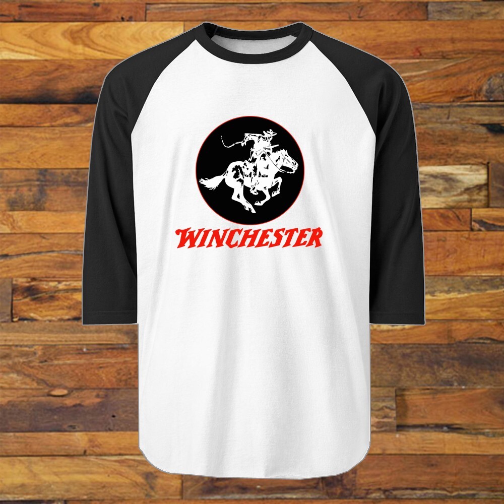 Winchester Gun Pistols Riffle Firearms Men&rsquo;s Black Raglan S-2XL