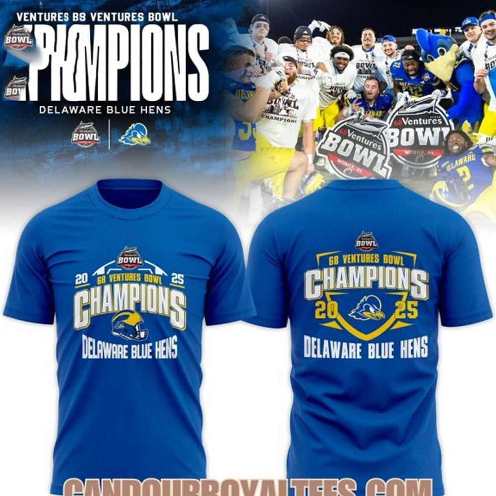 ❤️‍🔥FASTSHIP-Delaware Fightin’ Blue Hens 2025 68 Ventures Bowl Champions Gift