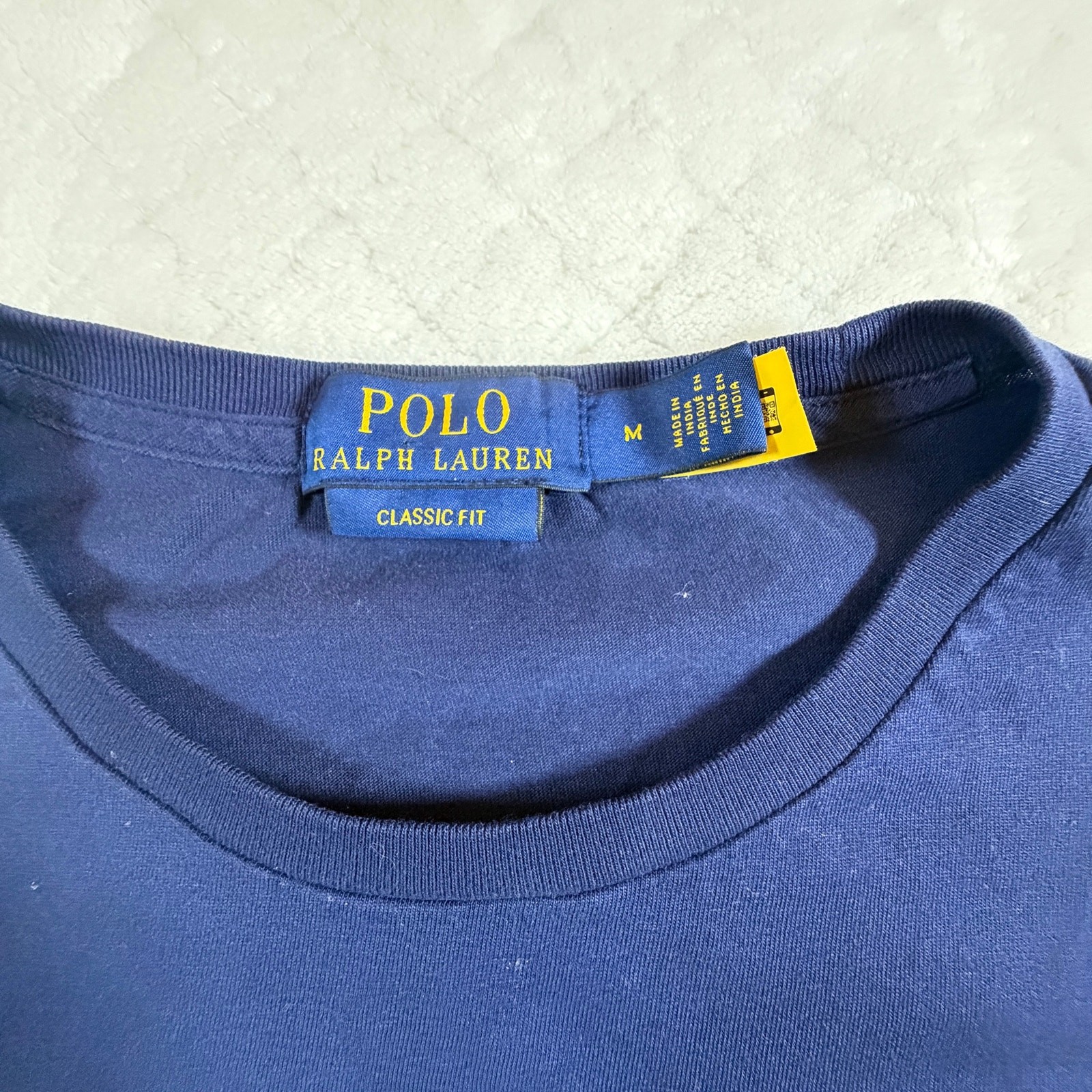 Polo Ralph Lauren Stitched Varsity Logo T-Shirt Navy Blue Men’s Sz Md