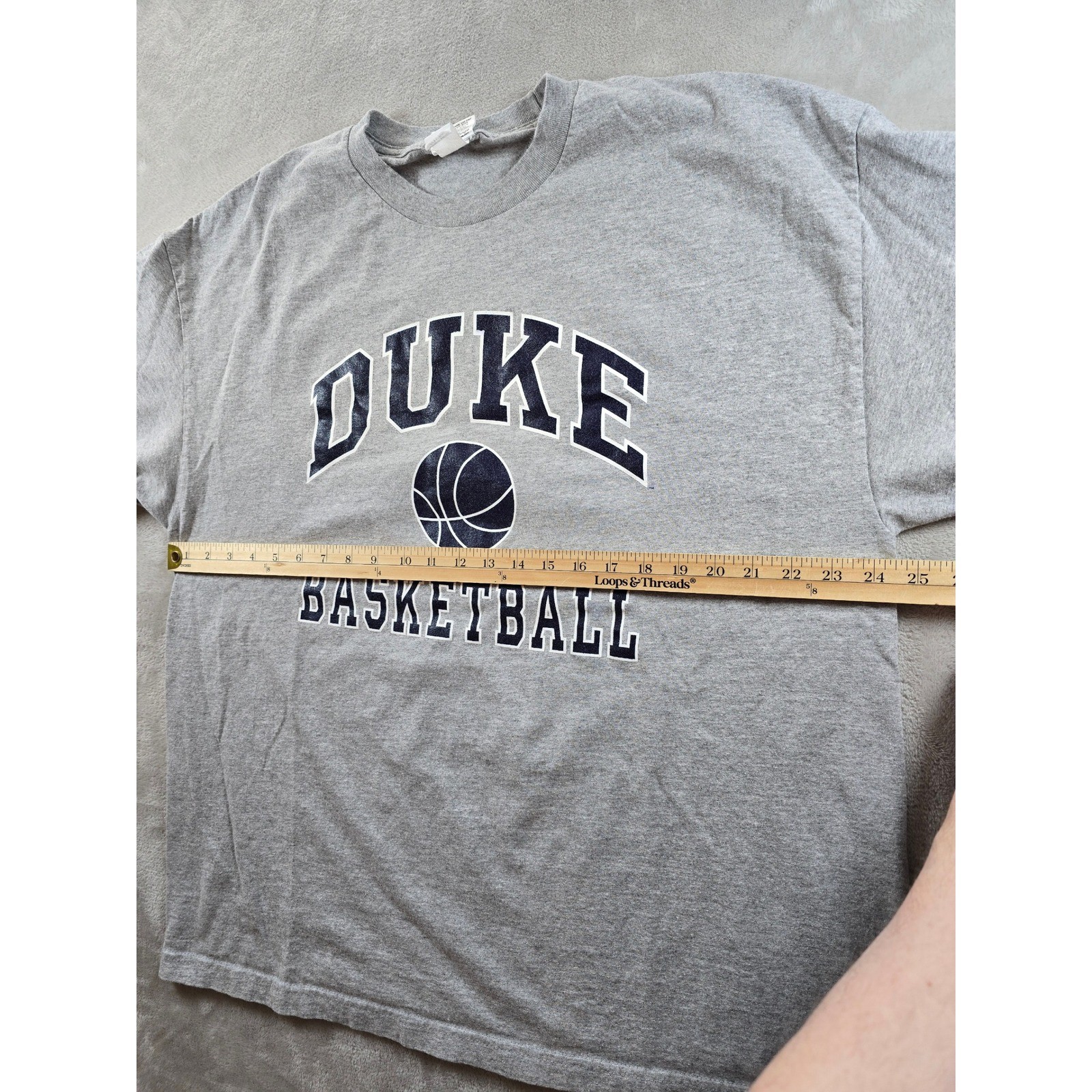 Vintage Duke Basketball T-Shirt Mens XXL Gray NCAA Graphic Tee Y2K