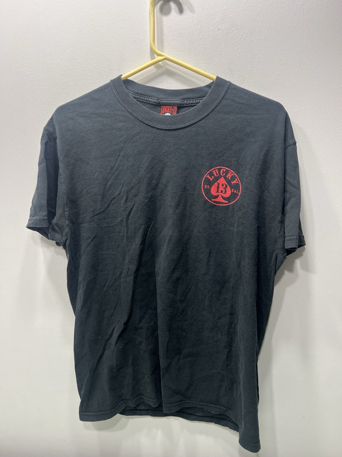 lucky 13 vintage Tshirt Faded black ( See Measurements) Fader