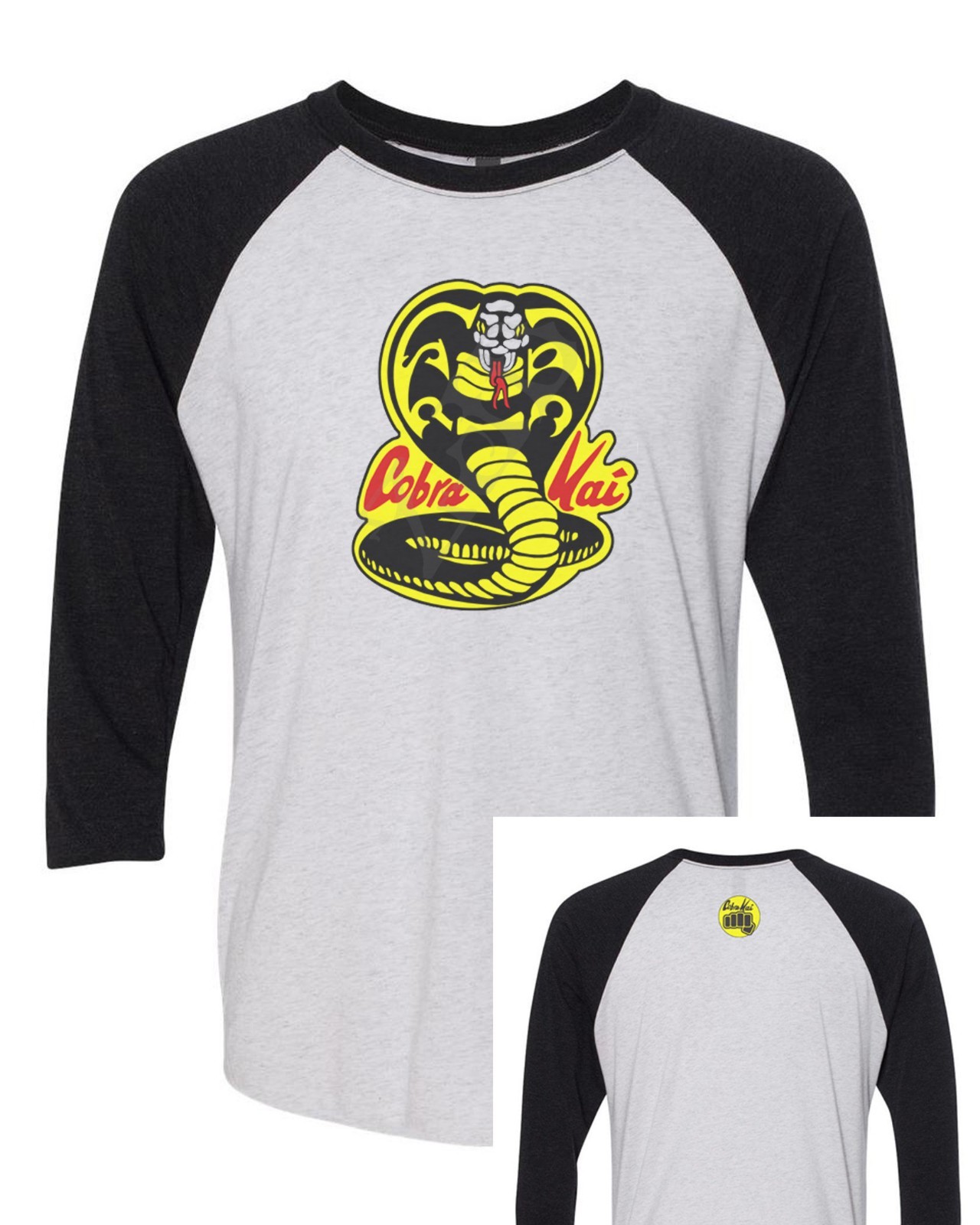 Cobra Kai dojo inspired t-shirt ZJ Designs Baseball Raglan Karate Kid No Mercy