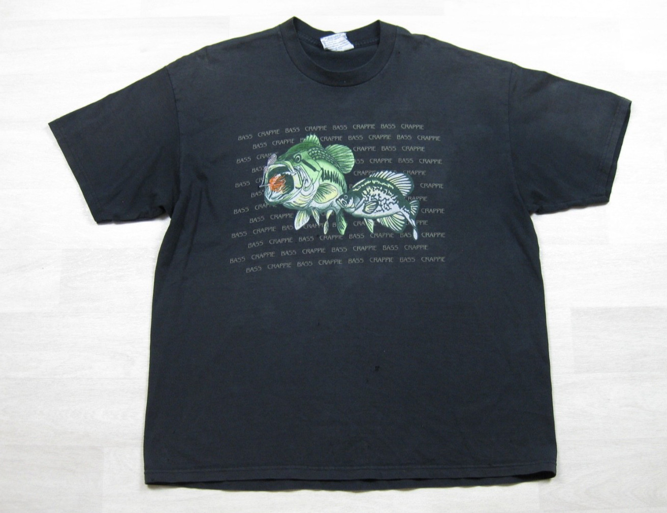 Vintage 90s Fishing T Shirt Men&rsquo;s (XL) Bass Crappie Outdoor Nature Lee Sport
