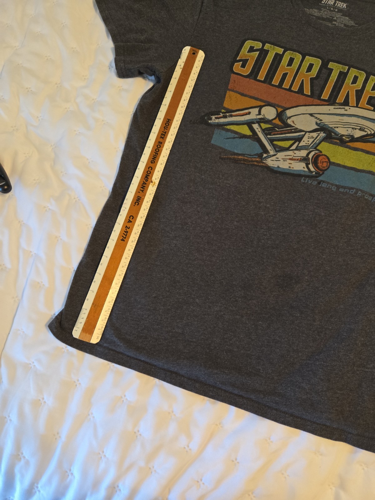 Star Trek Distressed Vintage Look T-Shirt L Gray