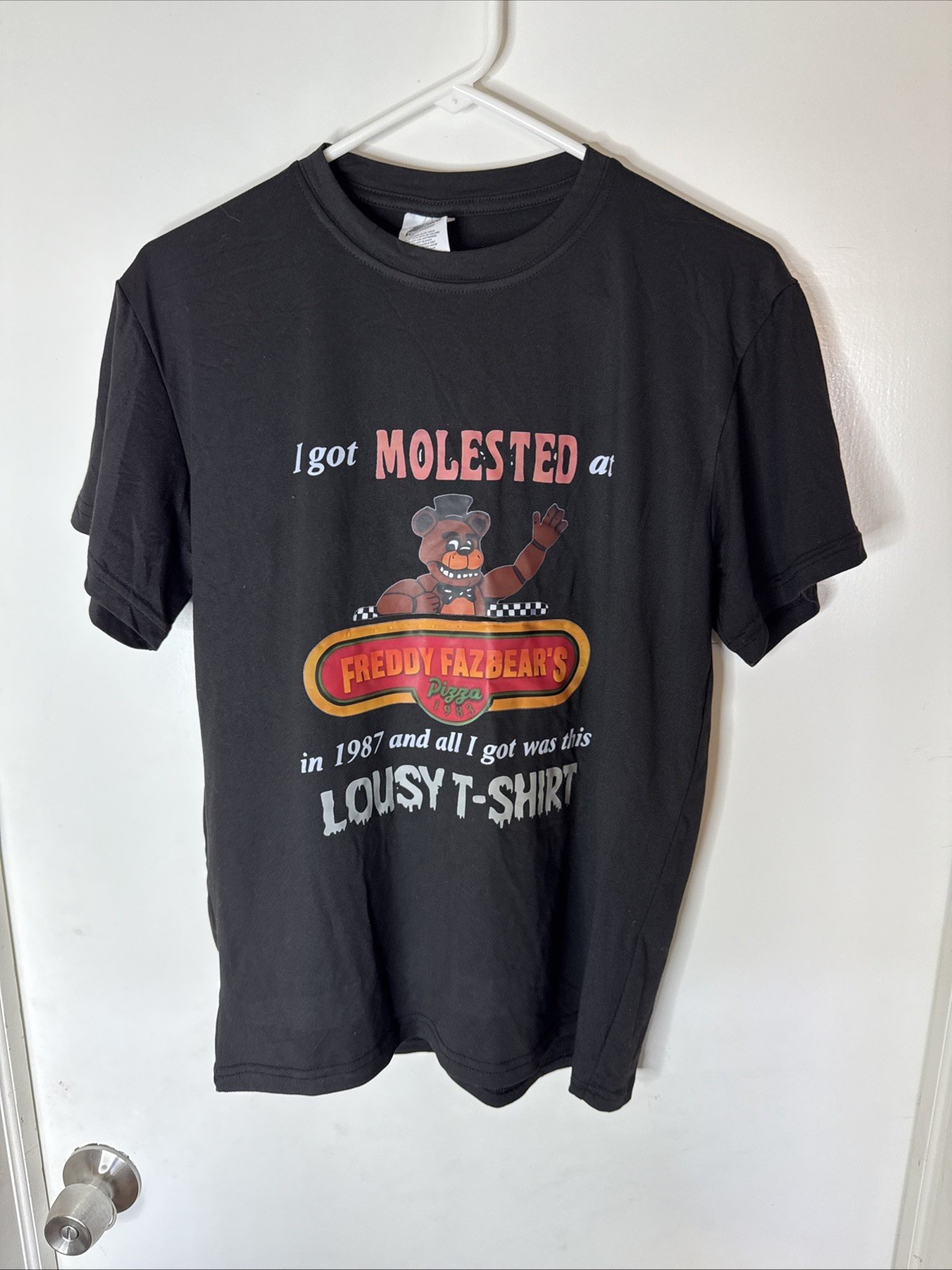 Five Nights At Freddy&rsquo;s Short Sleeve Shirt Medium FNAF Adult Shocking Funny