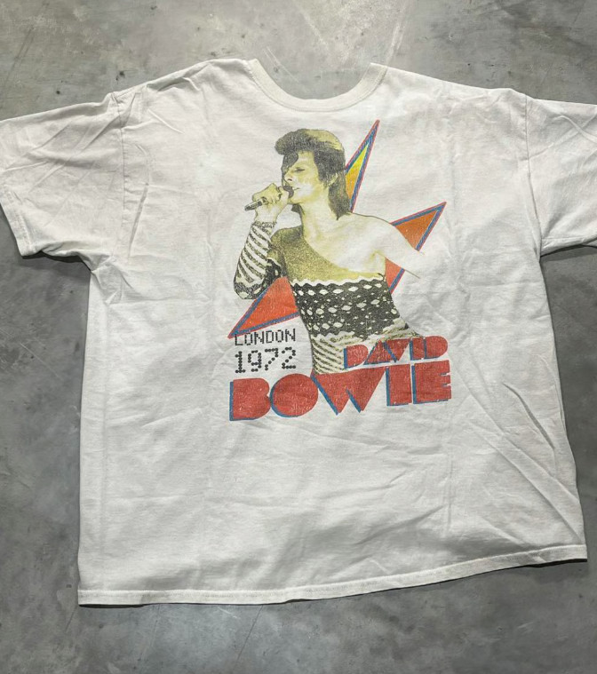 VTG David Bowie short sleeve Shirt – Retro 70s 80s Rock Icon Graphic PA9109