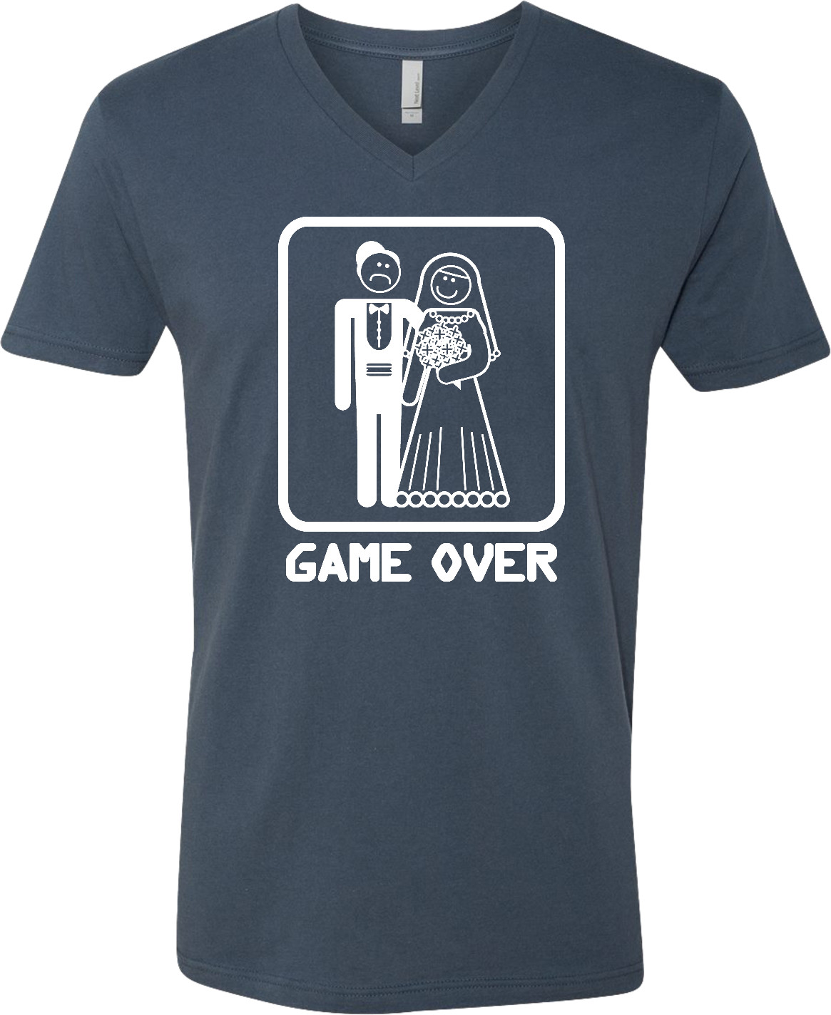 Buy Cool Shirts Game Over V-neck Shirt White Print