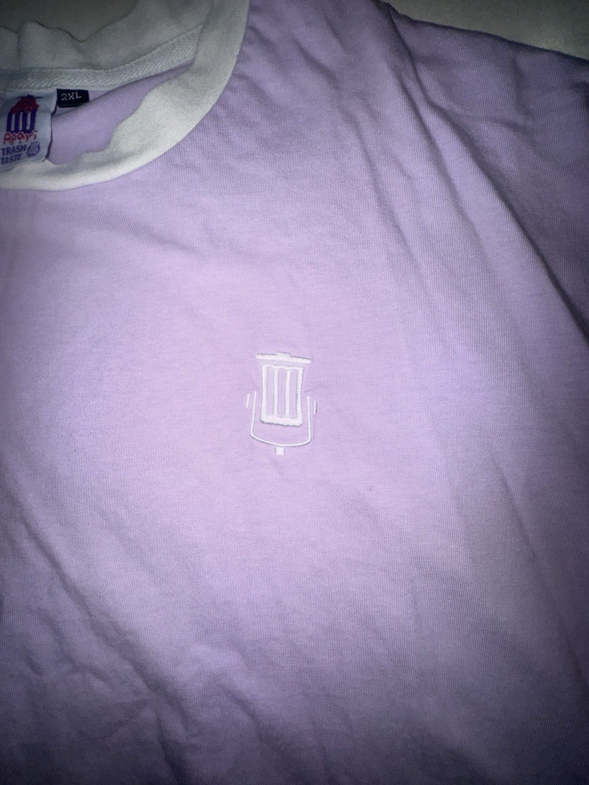 RARE Apari Trash Taste Split Shirt 2XL XXL Lavender White