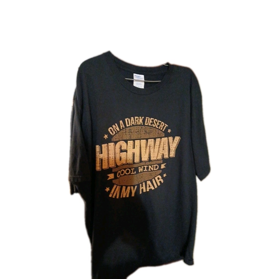 Eagles On a dark desert highway Cool Wind In My Hair black t shirt adult xl