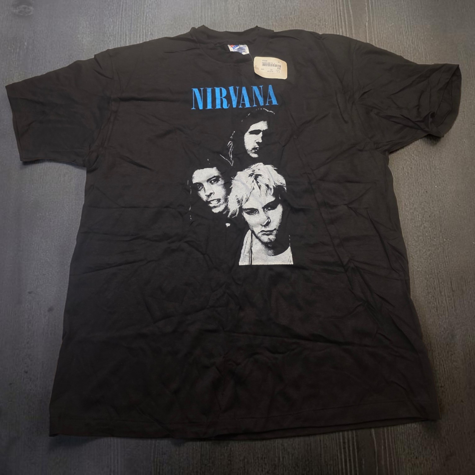 GRAIL Nirvana Band Pic Tee Hanes Size XL 1994 DEAD STOCK W/ Tags Never Worn RARE