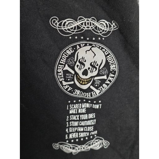 The Daily Grind Not Guilty Newspaper Graphic Black T Shirt Men&rsquo;s Sz L Casual