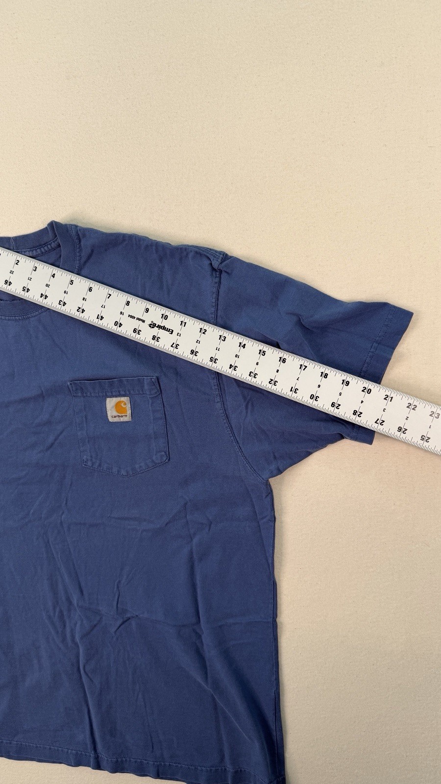 Carhartt Pocket T-Shirt Blue XL Regular Workwear Heavyweight Cotton Logo Tee