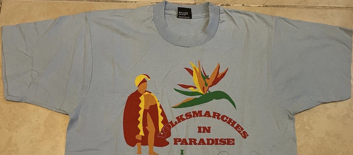Vtg 90s Volksmarches In Paradise Faded Shirt M Hawaii Bird Beach Surf Grunge 80s