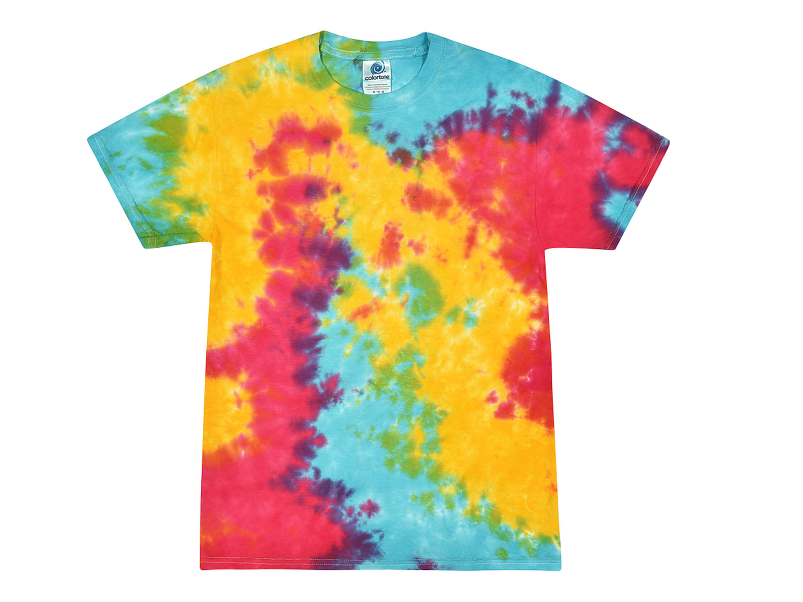 Pick a Yellow Tie Dye T-Shirts Kids & Adult SM – 5XL Cotton Colortone