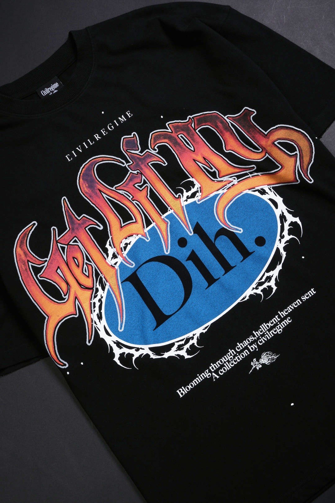 M – Civil Regime Get Off My Dih American Classic Oversized Tee In Black IN HAND✅