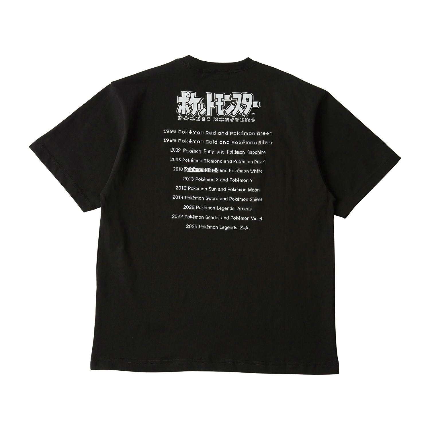 Pokemon Center T-Shirt & Pouch Set Black Version DS Official Japan M/L NEW PSL