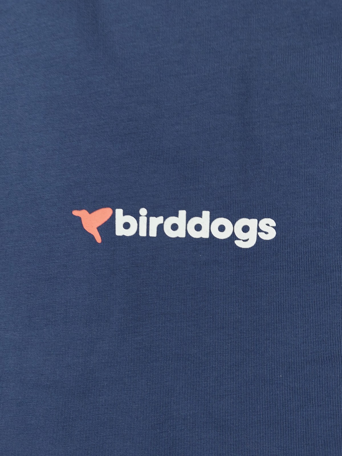 Birddogs Shirt Mens XL Blue Tagless Stretch Logo Cotton Spandex Crewneck Tee EUC