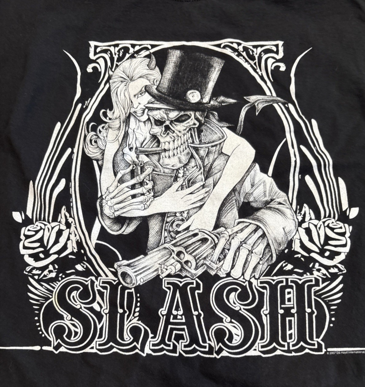 SLASH Hat Skeleton Gun&rsquo;s N&rsquo; Roses 2007 Dik Hayd 2XL Top Hat Y2K Devil Woman