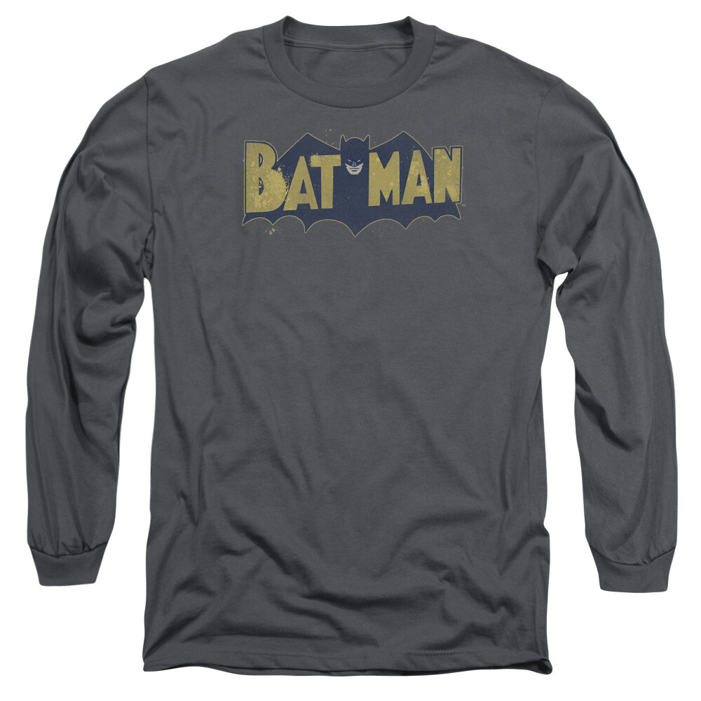 BATMAN VINTAGE LOGO Licensed Men&rsquo;s Long Sleeve Graphic Tee Shirt SM-3XL