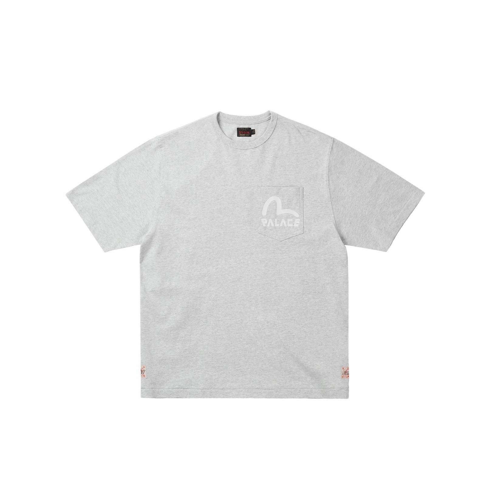 PALACE EVISU HEAVY WASH T-SHIRT GREY MARL TRI FERG SAKURA SIZE LARGE IN HAND NEW