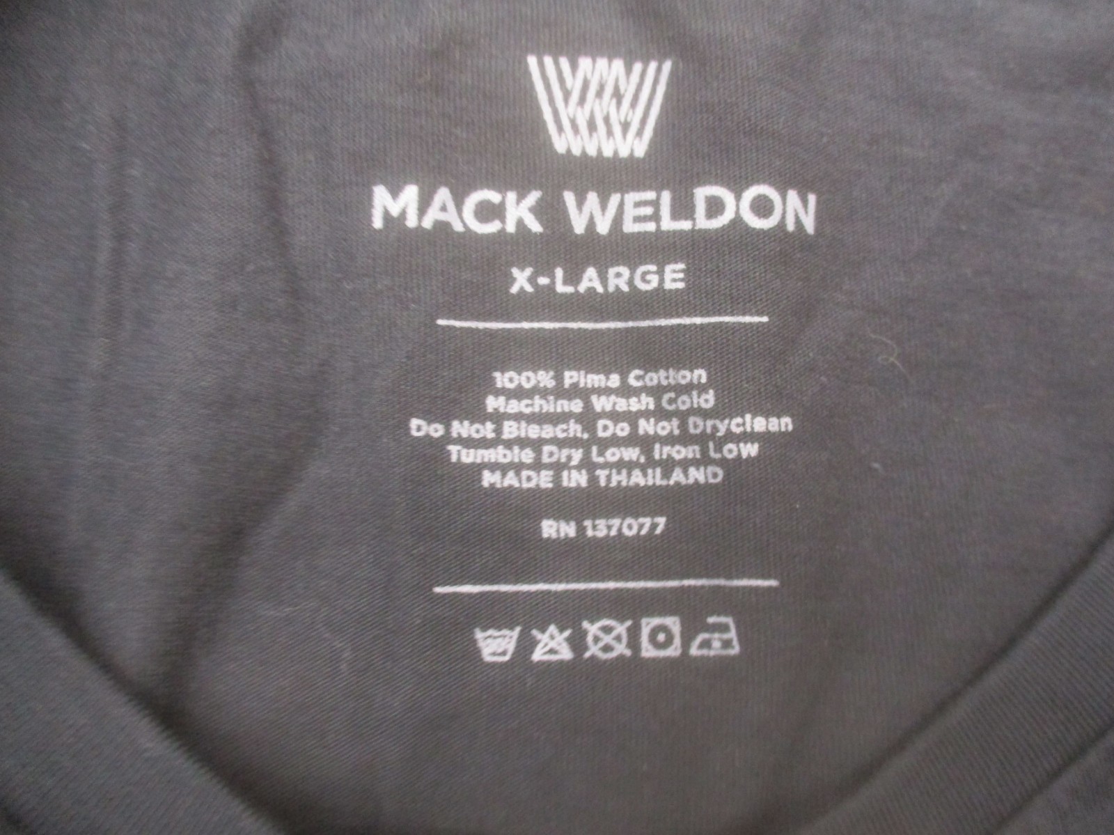 Mack Weldon Size XL Mens Black 100% Pima Cotton Short Sleeve Casual TShirt 238