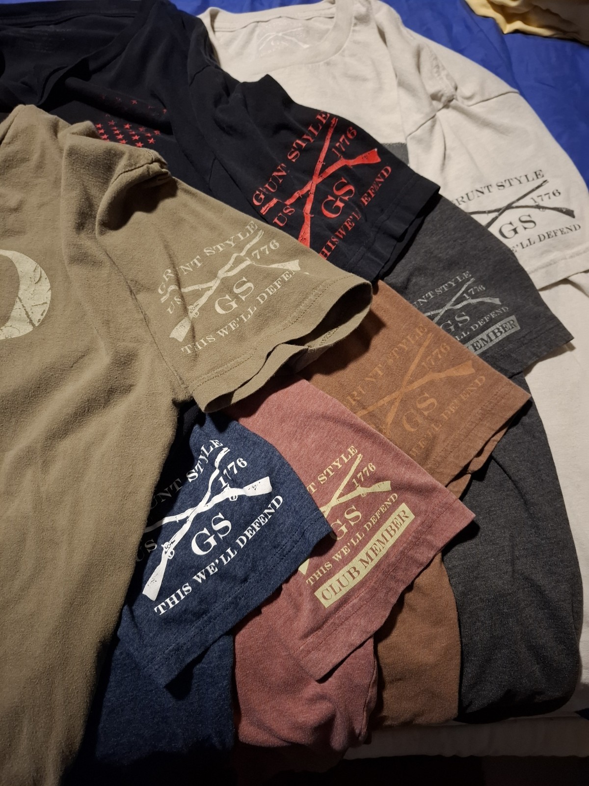 Grunt Style Men&rsquo;s Lot of 7 XL Regular Crew Neck Short Sleeve Graphic Tees