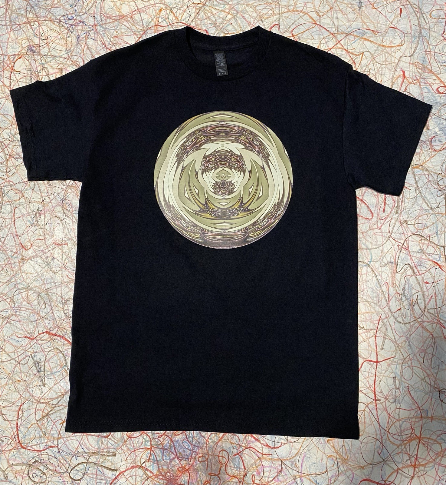 custom made t-shirts Unique Art Merch Design Size Medium Crew Neck black color