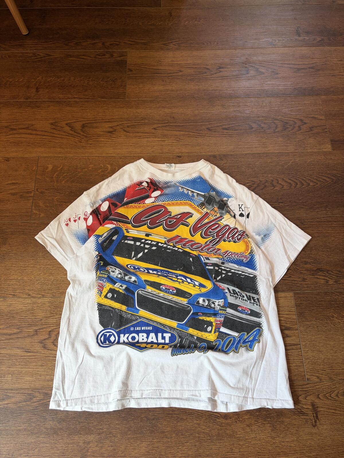 Vintage 00s race car aop Las Vegas Motor Speedway