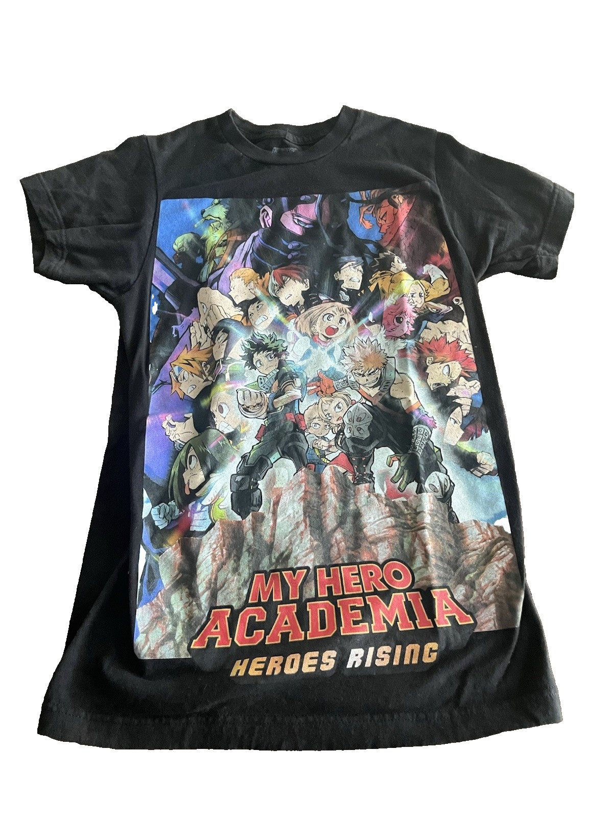 My Hero Academia Shirt Mens XSmall XS Black Short Sleeve Anime Heroes Rising Men