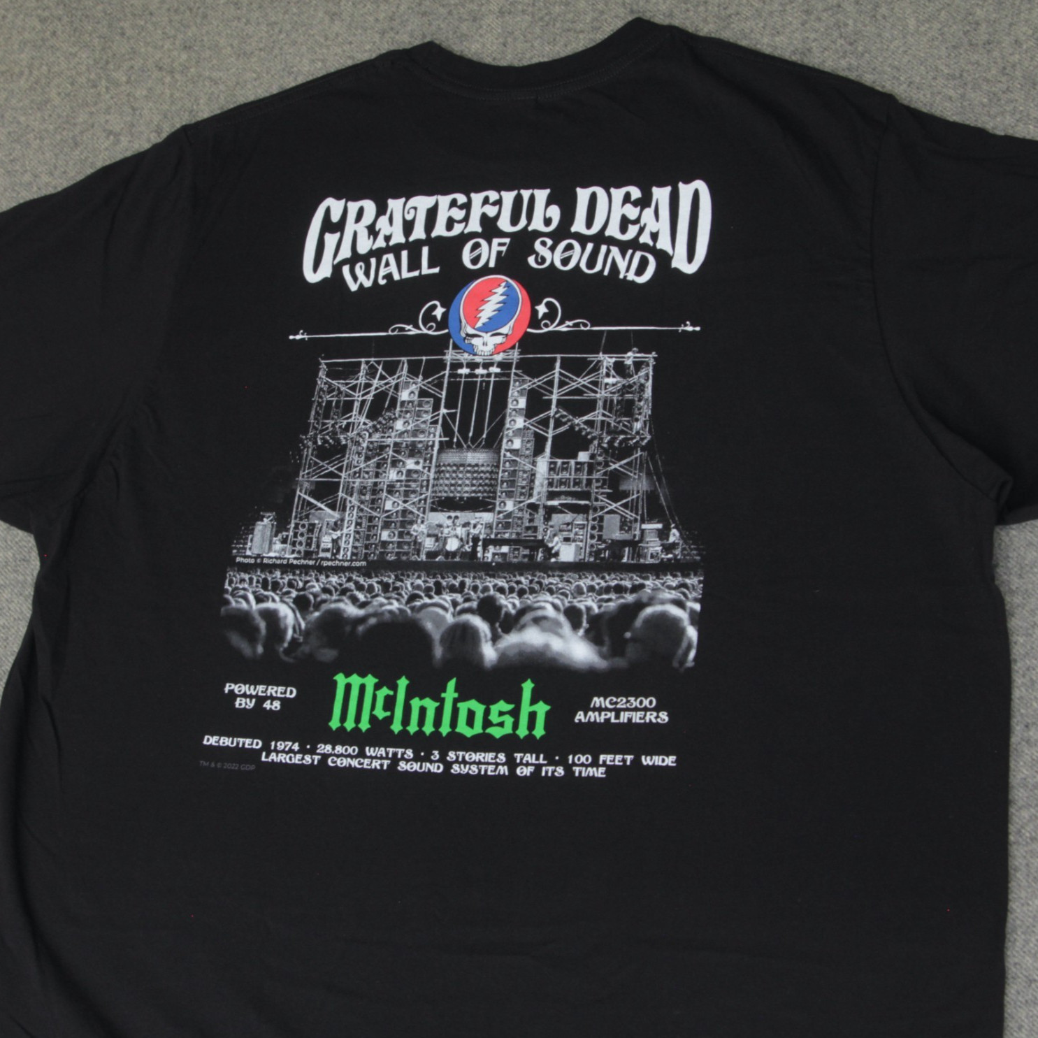 Grateful Dead T Shirt 2XL 2022 McIntosh MC2300 Amplifiers WALL OF SOUND Concert