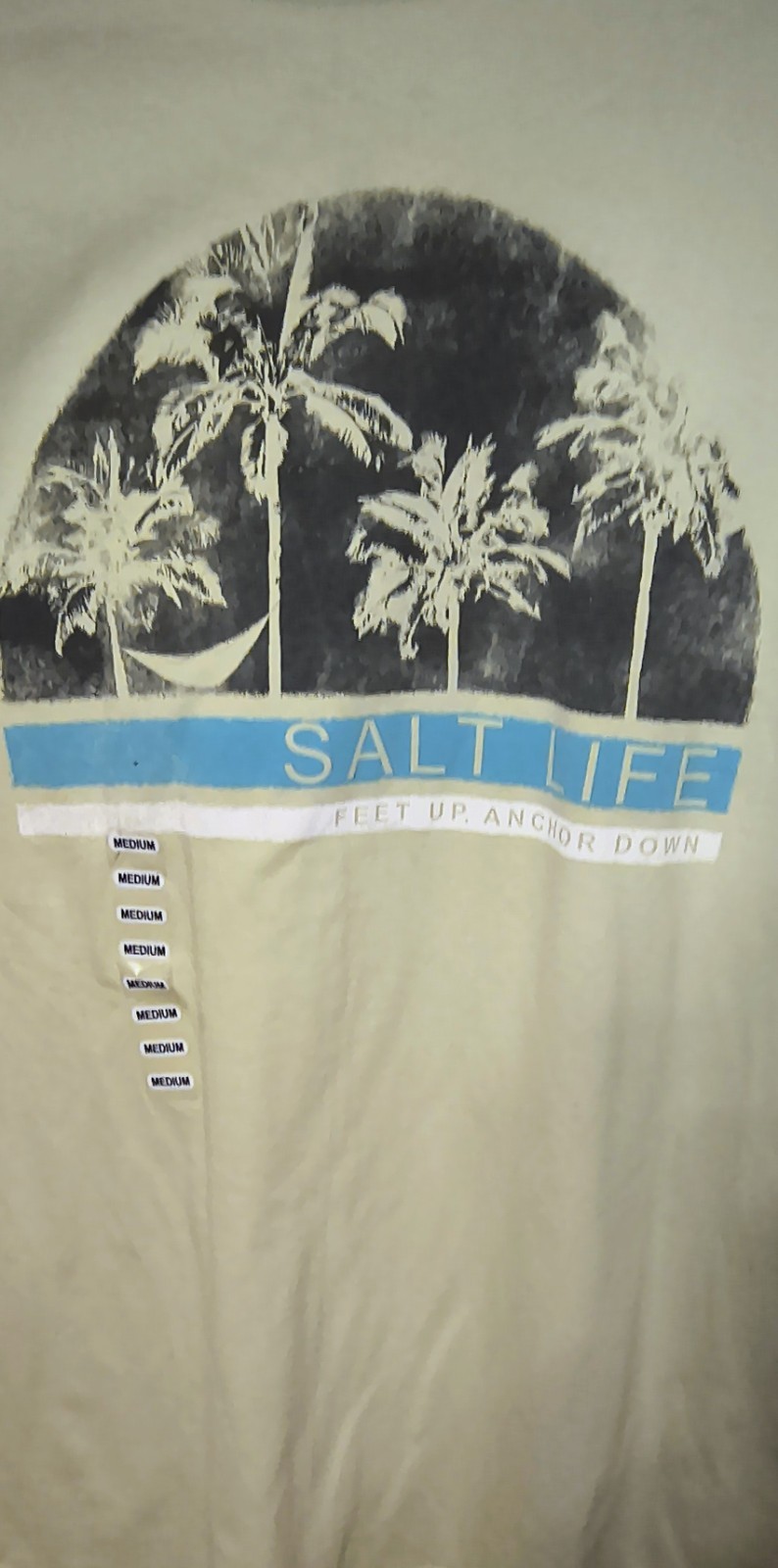 NWT Salt Life Green T-shirt. Size Medium
